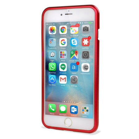 Funda iPhone 6S Plus / 6 Plus Mercury iJelly Gel - Rojo Metalizado