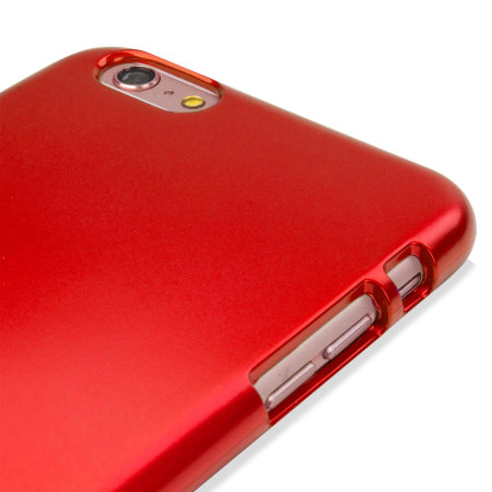 Funda iPhone 6S Plus / 6 Plus Mercury iJelly Gel - Rojo Metalizado