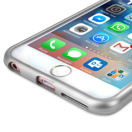 Mercury Metallic Silicone Finish Hard Case iPhone 6S / 6 Plus Silver