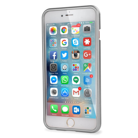 Funda iPhone 6S Plus / 6 Plus Mercury iJelly Gel - Plata Metalizado