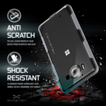 Ghostek Cloak Microsoft Lumia 950 Hårt skal + Skärmskydd -Klar/ Silver