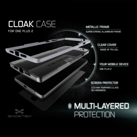 Coque OnePlus 2 Ghostek Cloak Tough – Transparent / Argent