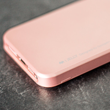 Mercury Goospery Jelly iPhone SE Gel Case Hülle Metallic Rosa Gold