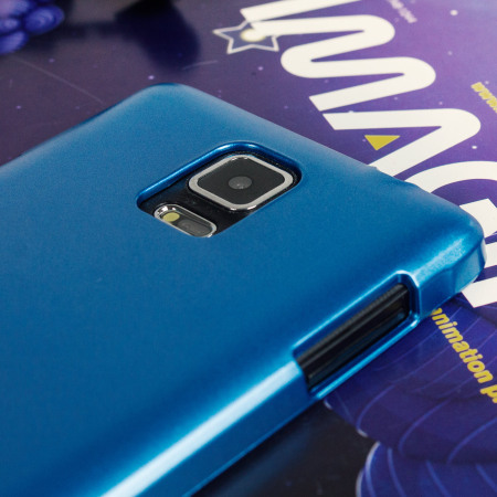  Coque Samsung Galaxy Note 4 Mercury iJelly – Bleu Métallique