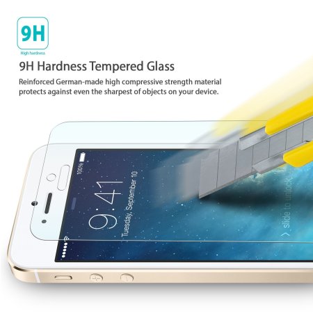 Rearth Invisible Defender iPhone SE Tempered Glas Displazschutz