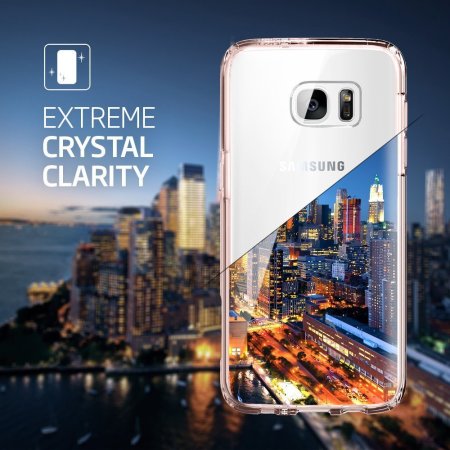 Coque Samsung Galaxy S7 Edge Spigen Ultra hybrid – Rose Transparent