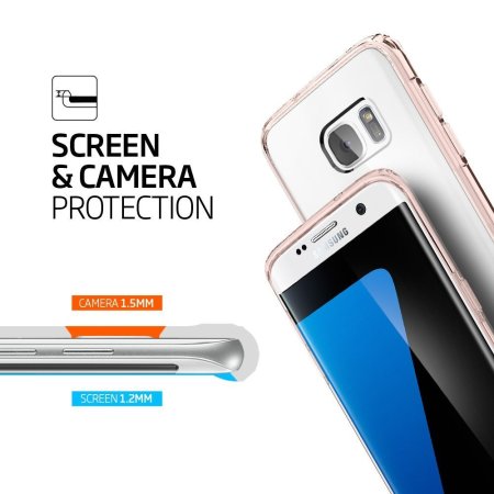 Spigen Ultra Hybrid Case voor Samsung Galaxy S7 Edge - Rose Crystal
