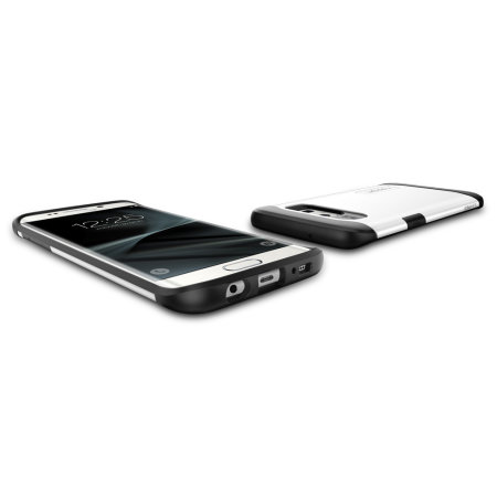 Spigen Slim Armor Case Samsung Galaxy S7 Edge Hülle in Shimmery Weiß