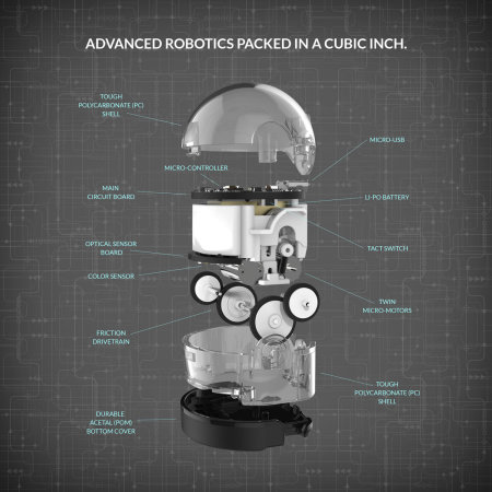 Ozobot 2.0 Bit Robot in Titanium Schwarz