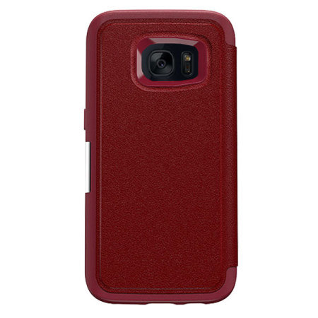 Housse Portefeuille OtterBox Strada Samsung Galaxy S7 Cuir - Rouge