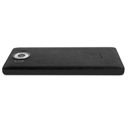 Mozo Microsoft Lumia 950 Genuine Leather Back Cover - Zwarte Rand