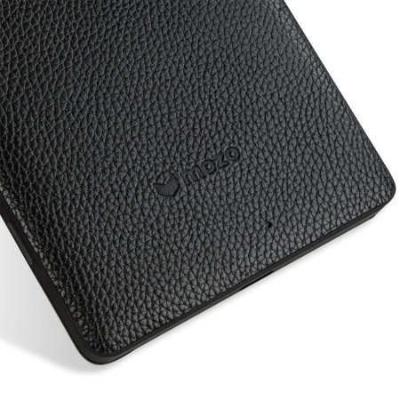 Mozo Microsoft Lumia 950 Genuine Leather Back Cover - Zwarte Rand
