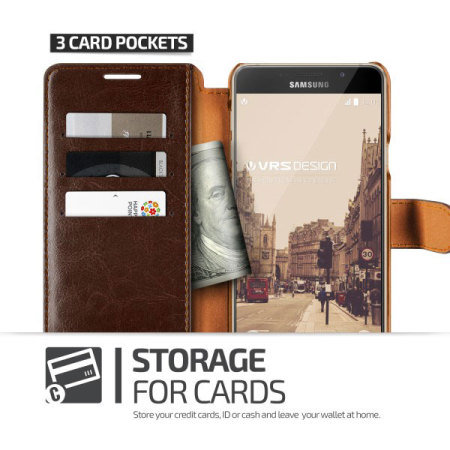 Verus Dandy Samsung Galaxy A5 2016 Wallet Case Tasche in Braun