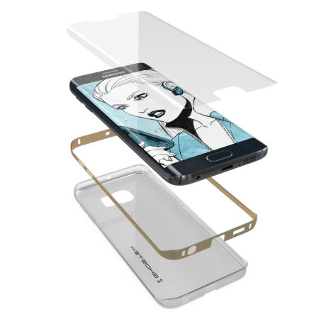 Funda Samsung Galaxy S6 Edge Plus Ghostek Cloak - Transparente / Oro