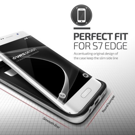 VRS Design High Pro Shield Samsung Galaxy S7 Edge Case - Silver