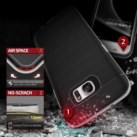VRS Design High Pro Shield Samsung Galaxy S7 Edge Etui - Sølv