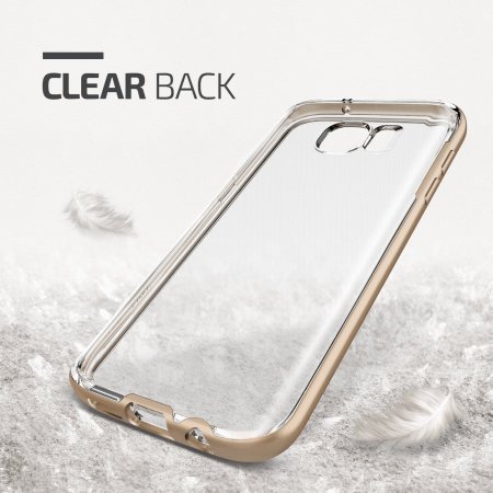 VRS Design Crystal Bumper Samsung Galaxy S7 Bumperskal - Skinande Guld