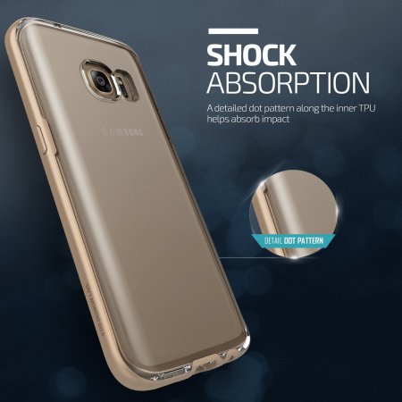 VRS Design Crystal Bumper Samsung Galaxy S7 Case - Shine Gold