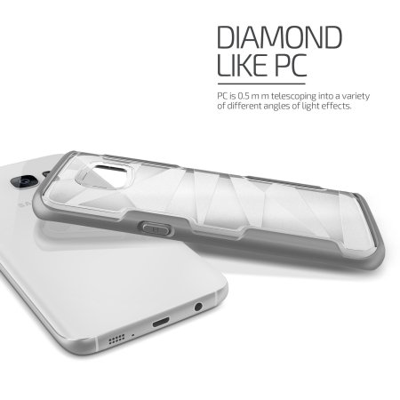 VRS Design Shine Guard Samsung Galaxy S7 Edge Case - Grey / Clear