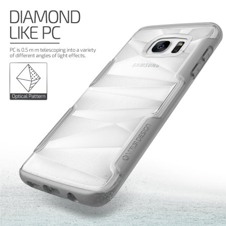 VRS Design Shine Guard Samsung Galaxy S7 Edge Case - Grey / Clear