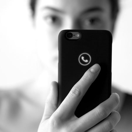 afstuderen Inhalen de eerste Lunecase Icon Light Up iPhone 6S / 6 Notification Case - Black