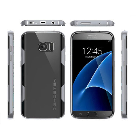 Ghostek Cloak Samsung Galaxy S7 Tough Case Hülle in Klar / Silber