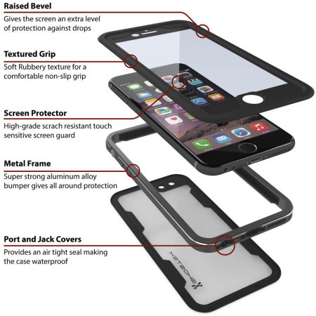 Ghostek Atomic 2.0 iPhone 6S / 6 Waterproof Tough Case - Space Grey