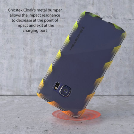 Ghostek Cloak Samsung Galaxy S6 Edge Tough Deksel - Klar / Blå