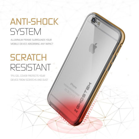 Coque iPhone 6S / 6 Ghostek Cloak Tough – Transparent / Or