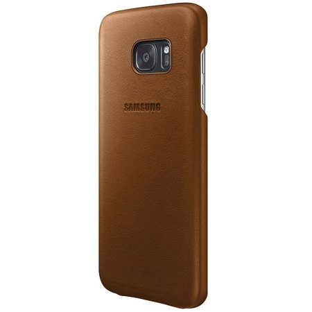 Original Samsung Galaxy S7 Leder Cover Hülle in Braun