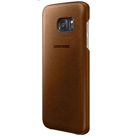 Original Samsung Galaxy S7 Edge Leder Cover Hülle in Braun