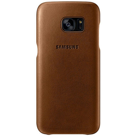 Original Samsung Galaxy S7 Edge Leder Cover Hülle in Braun