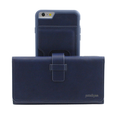 Prodigee Legacee iPhone 6S Plus / 6 Plus Leather Wallet Case - Blue