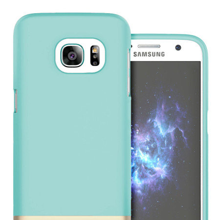 Coque Samsung Galaxy S7 Prodigee Accent – Turquoise / Or