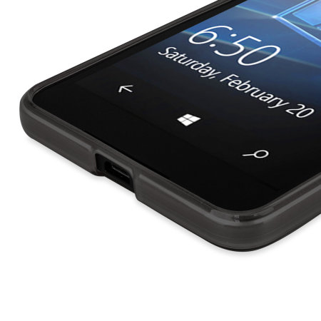 FlexiShield Hülle für Microsoft Lumia 650 in Smoke Black