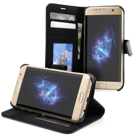 Prodigee Wallegee Samsung Galaxy S7 Edge Wallet Case - Black