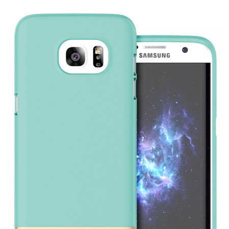Prodigee Accent Samsung Galaxy S7 Edge Case - Aqua / Gold