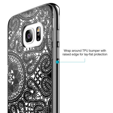 Prodigee Scene Galaxy S7 Edge Case - Black Lace