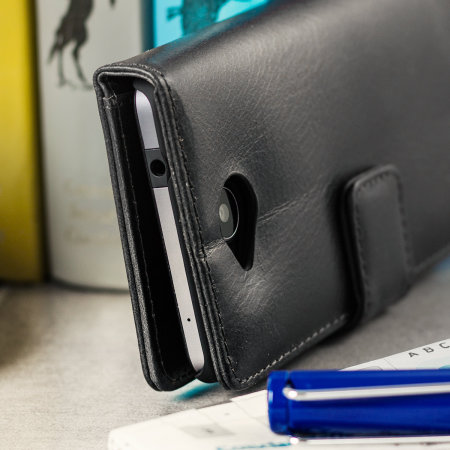 Olixar Genuine Leather Microsoft Lumia 650 Wallet Case - Black