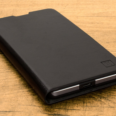 Olixar Leather-Style Microsoft Lumia 650 Wallet suojakotelo - Musta