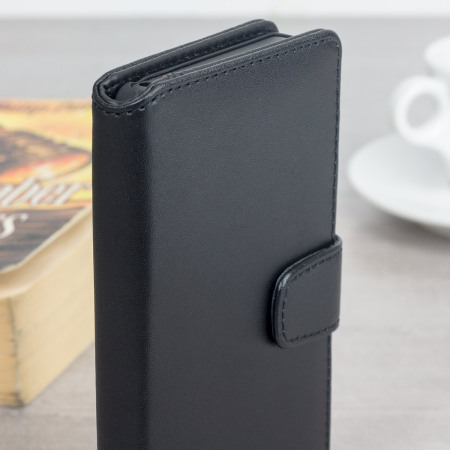 Olixar Genuine Leather Microsoft Lumia 950 Wallet Case - Black