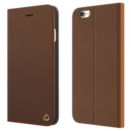 OCCA iPhone 6S Plus / 6 Plus Genuine Leather Wallet Case - Brown