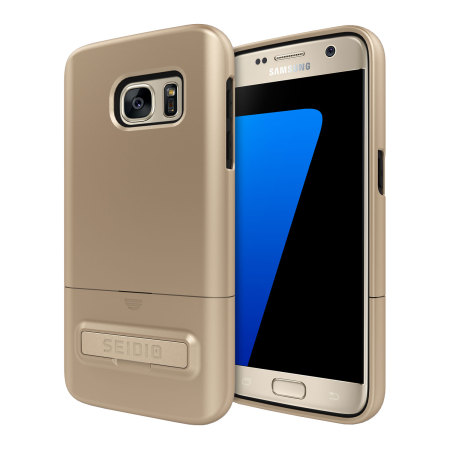 Seidio SURFACE Samsung Galaxy S7 Hülle mit Standfuß in Gold / Schwarz