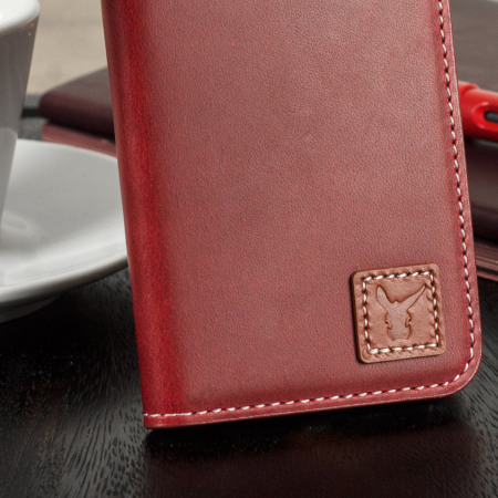 Moncabas Vintage Genuine Leather iPhone 6S / 6 Wallet Case - Red