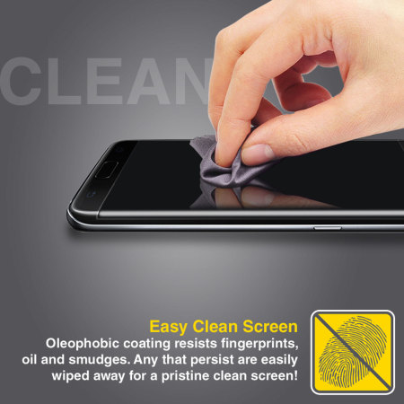 Olixar Samsung Galaxy S7 Edge Curved Glass Screen Protector - Black