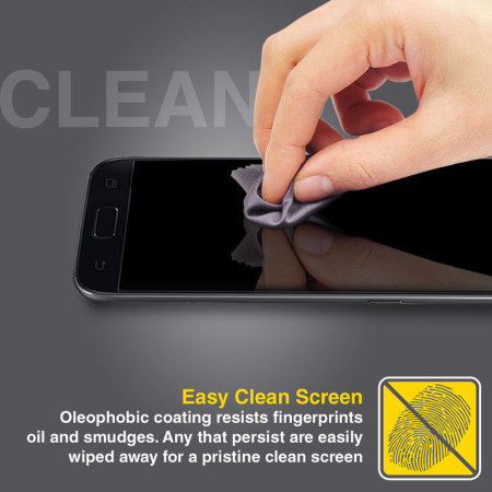 Olixar Galaxy S7 Edge to Edge Gehard Glas Screen Protector - Zwart