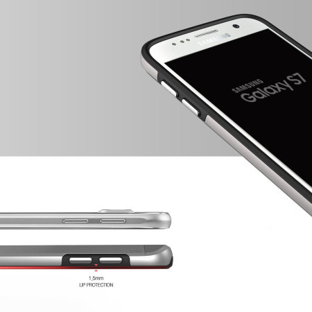 Obliq Slim Meta Samsung Galaxy S7 Case Hülle Satin Silber