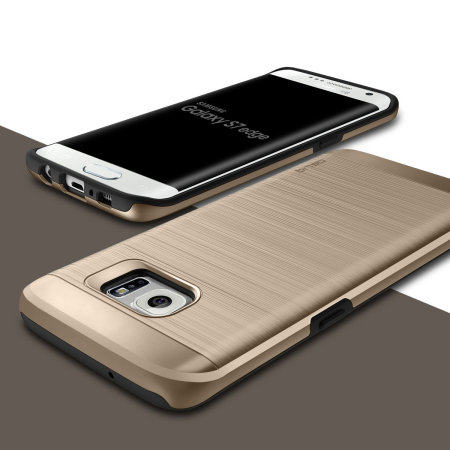 Obliq Slim Meta Samsung Galaxy S7 Edge Case Hülle in Champagner Gold