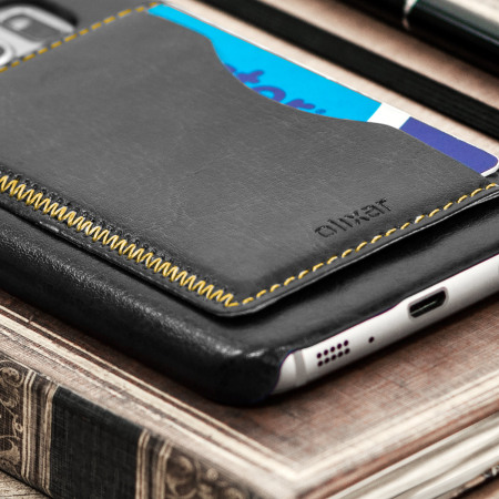 Olixar Leather-Style Samsung Galaxy S7 Card Slot Case - Black