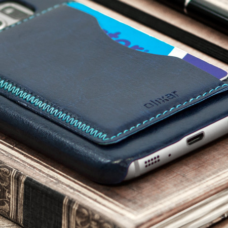 Olixar Leather-Style Samsung Galaxy S7 Card Slot Case - Blue